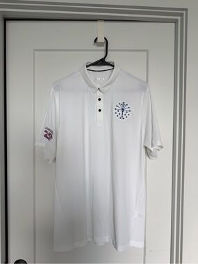 Men's White Golf Polo Shirt America 250 Indiana size L